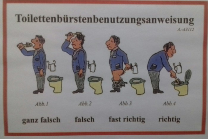 Instructions For Trying On A Toilet Brush - NSFW, My, German, Instructions