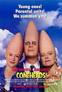 Movie Nostalgia 21. Eggheads (Coneheads) - My, Dan Aykroyd, Scientists, , SNL, Comedy, Fantasy, Aliens, Cinema nostalgia, GIF, Longpost
