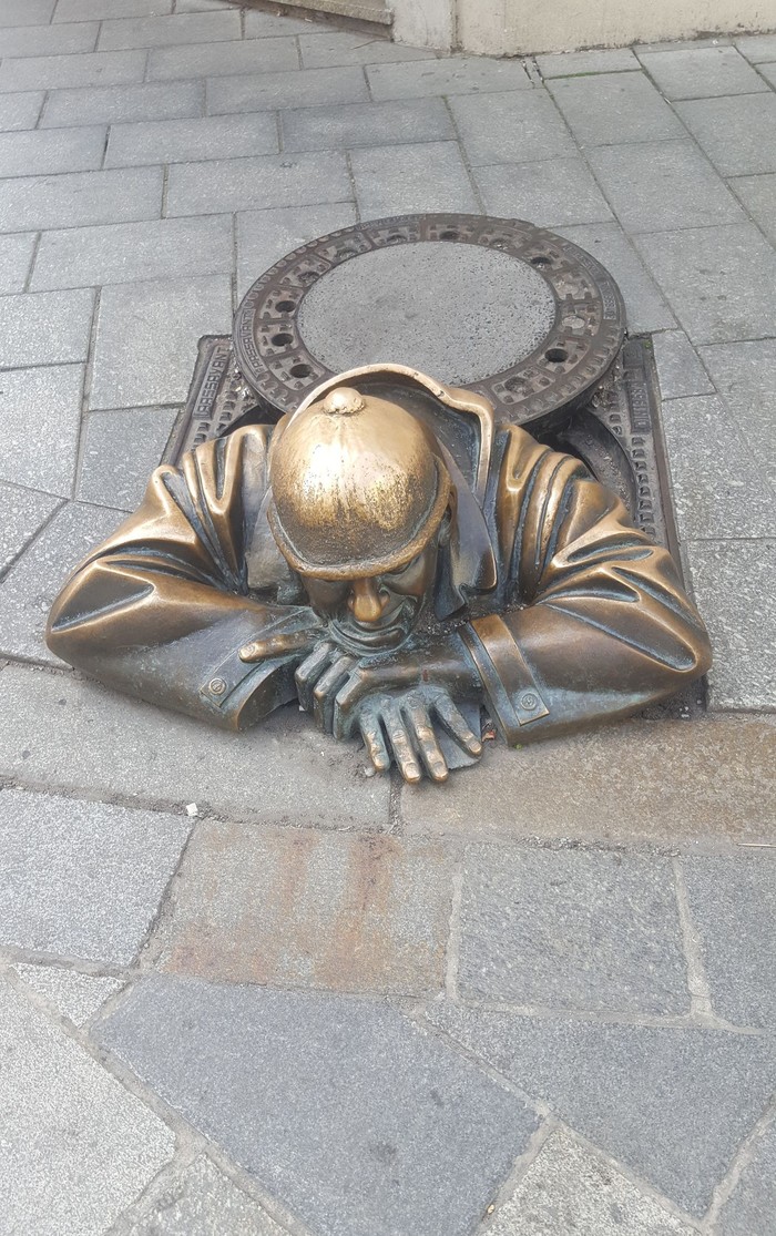 Tired - My, Sculpture, Bratislava, Slovakia, The photo