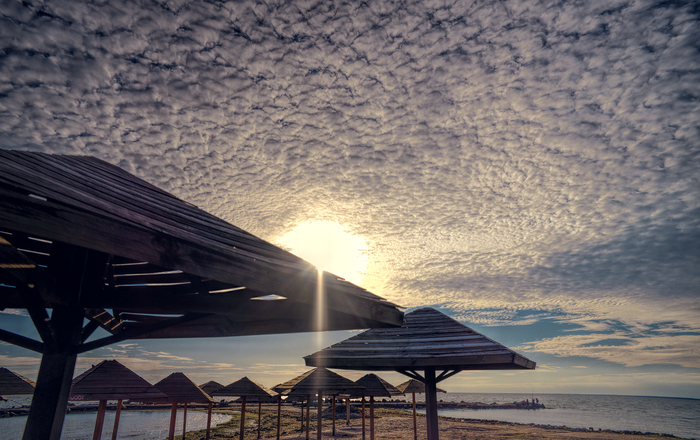 Last sunny days - My, My, The photo, HDR, Sea, Sky, Clouds, Sunset