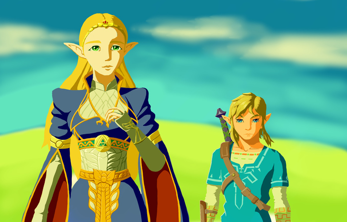  - 2 The Elder Scrolls, The Legend of Zelda, , , Princess Zelda, Link