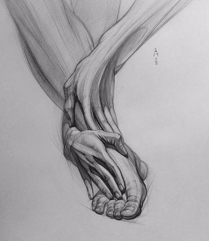 Pencil A2 - My, Drawing, Pencil drawing, Illustrations, Art, Andrey Samarin, Anatomy, Legs, Arms