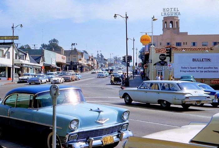 California 1960 - California, Retro, Car, beauty, 60th, Hotel, Lagoon