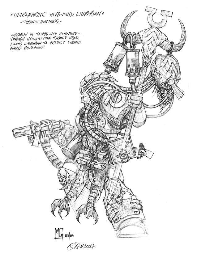 A selection of cool old art - Warhammer 40k, Old warhammer, Chaos space marines, Adeptus Astartes, Wh Art, Longpost