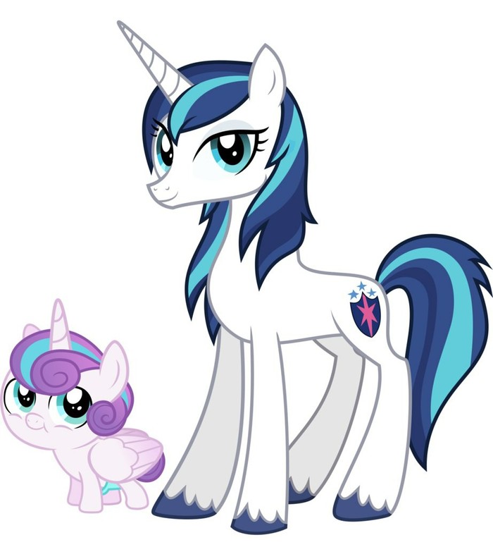 Flurry and Shining - My Little Pony, Shining Armor, Flurry Heart, Правило 63, Gender Bender