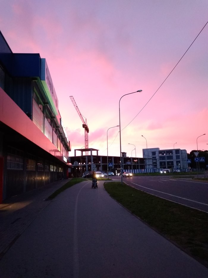 Pink sunset. - My, Sunset, The photo, City walk, beauty of nature, World around us, Cities of Russia, Peace, Nature