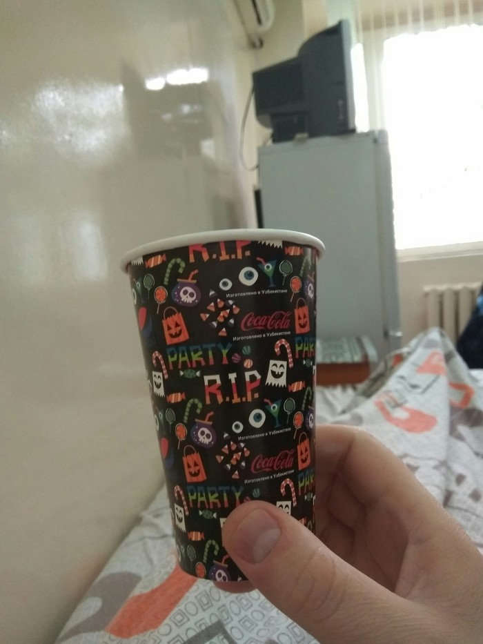 Disposable cups in the hospital. - My, Black humor, Hospital