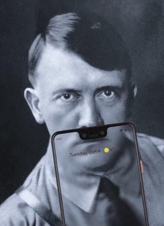 Hitler and iPhone - Adolf Gitler, iPhone X, Bang, The photo