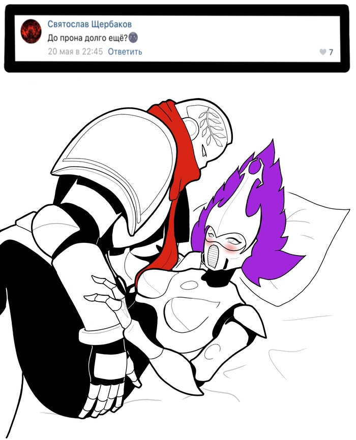 We don't like foreplay - Spacemaxmarine, Warhammer 40k, Ultramarines, Howling Banshees, Tali zorah, Mass effect, Crossover, Art, Longpost