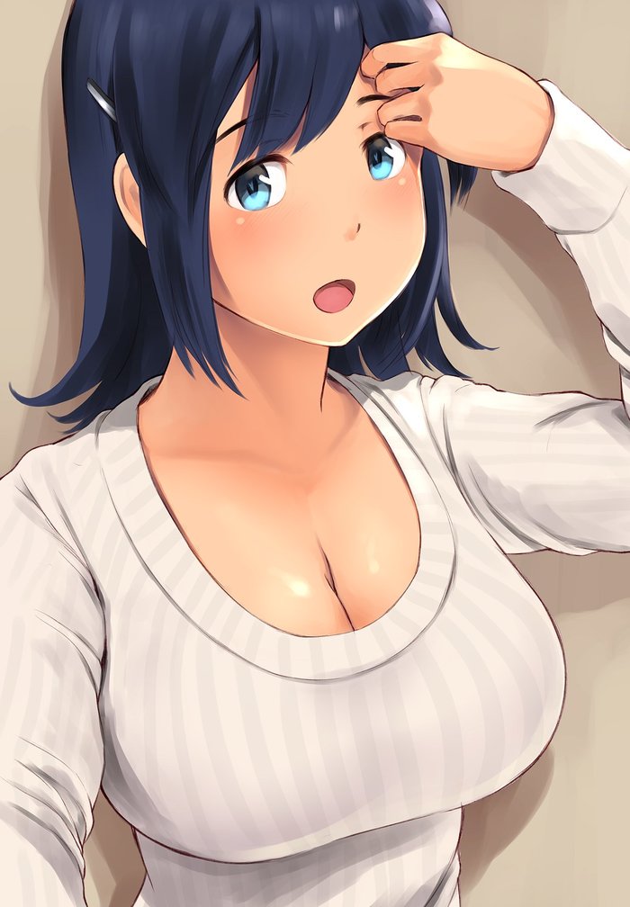 Soryuu - Kantai collection, Soryuu, Boobs, Sweater, Anime art, Anime, Art