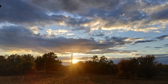 Beautiful sunset - Evening, Sunset, My, Mobile photography, Sky