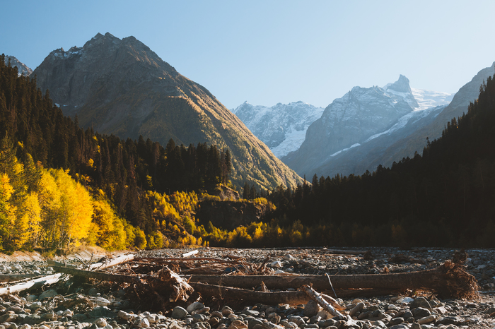 Dombay and surroundings in Karachay-Cherkessia - My, Dombay, Autumn, Travels, The photo, The mountains, Nature, Caucasus, Longpost