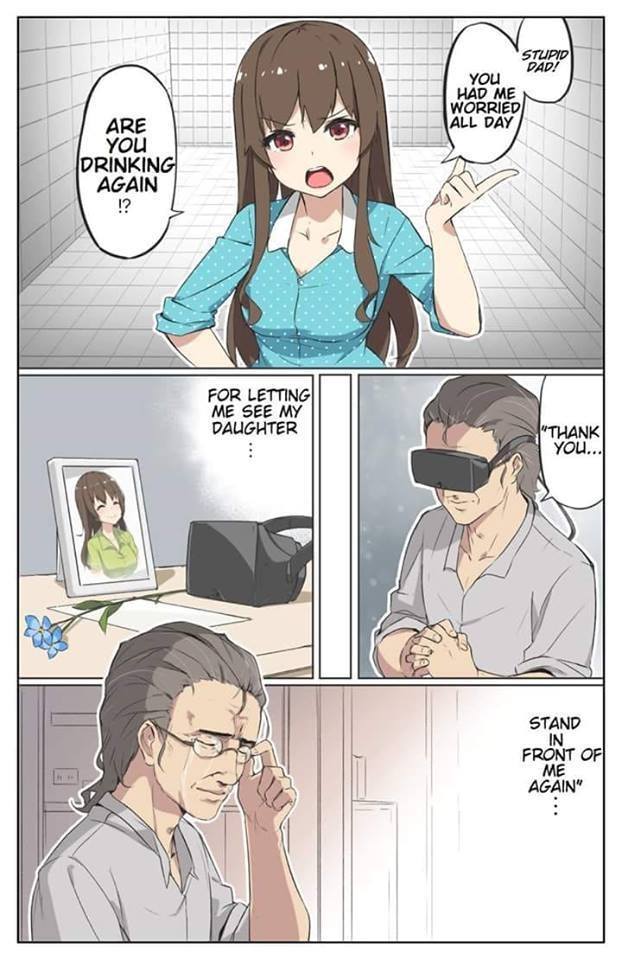 Virtual reality where all dreams come true. - Parents, Виртуальная реальность, Anime art, Comics