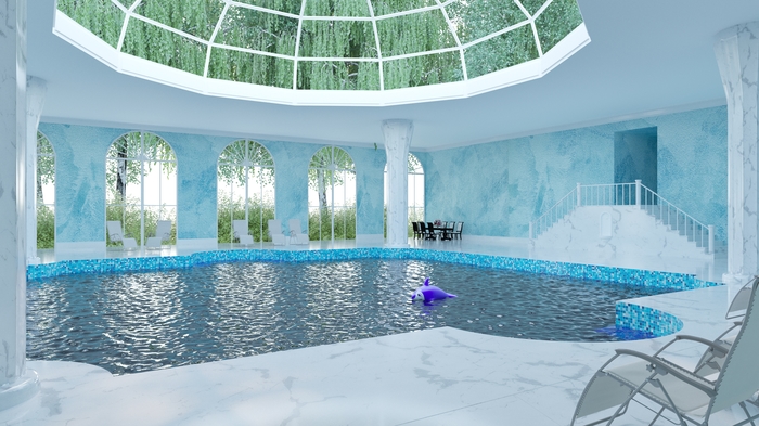 Бассейн в римском стиле