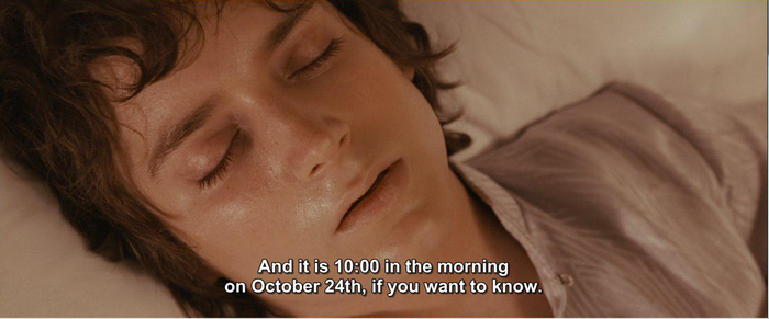 I chose the right day to review. - Screenshot, Lord of the Rings, Frodo Baggins, Coincidence, date
