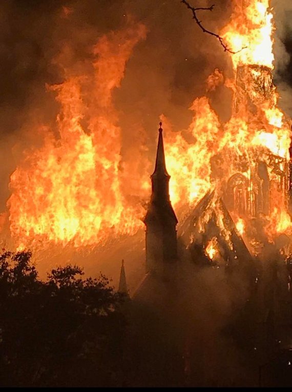 Fire after lightning strike - The photo, Fire, Lightning, Fire, Reddit