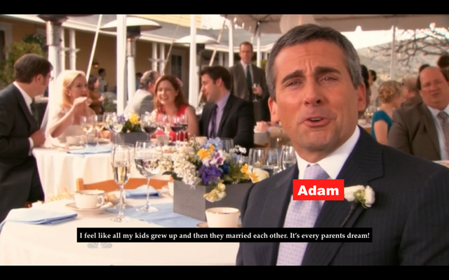 Adam sucks.... - Office, Steve Carell, Serials, Wedding, Humor, Bible, Adam