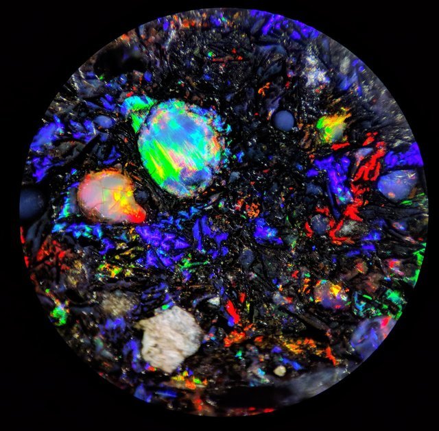 Honduran black opal. - Minerals, Increase, Microscope, Zoom, Beautiful