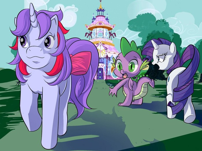 А Рарити из первого поколения ниче такая... - My Little Pony, Rarity, Spike, G1, Мемы