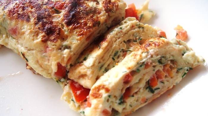 Delicious quick omelet - My, Omelette, , 