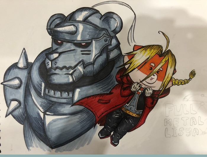 Fullmetal Alchemist Fox - My, Anime, Manga, Fox, The Bears, Drawing