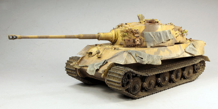 Sd.Kfz.182 King Tiger - My, BTT, Stand modeling, Modeling, Tanks, Royal tiger, Scale, Airbrush, Longpost