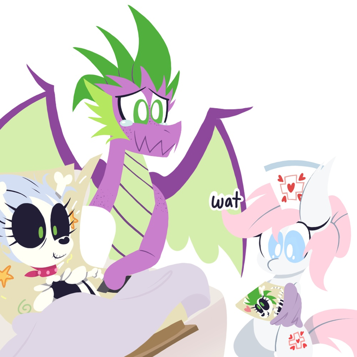   Spike, Skellinore, Nurse Redheart, My Little Pony