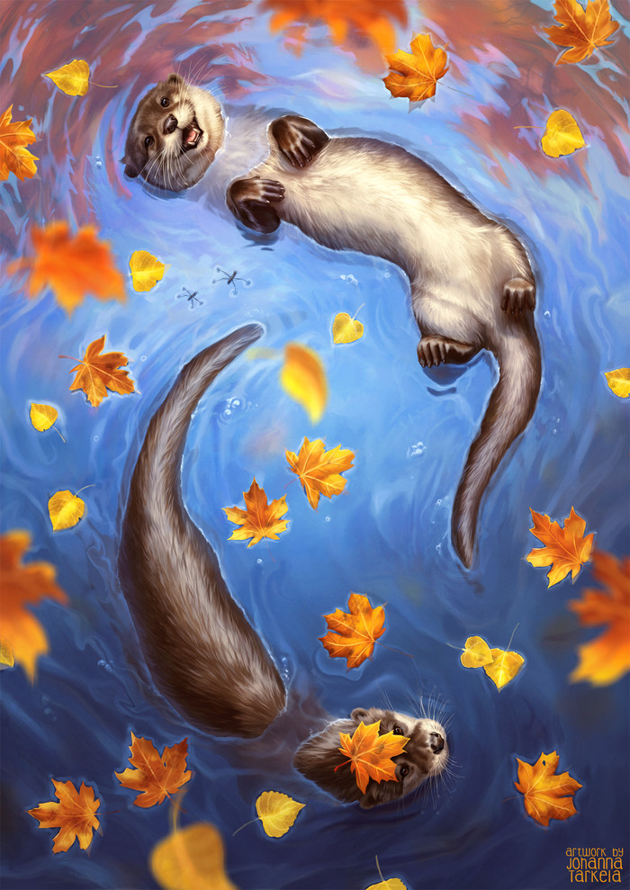 In Water - Otter, Art, Johis