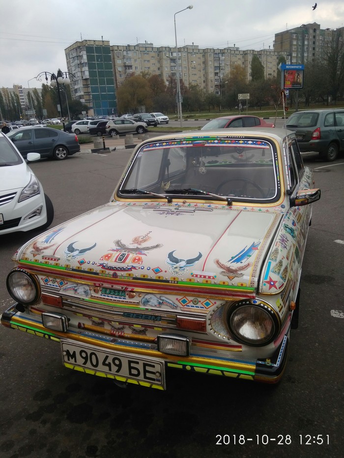 Zaporozhets in bloom - Zaporozhets, Tuning, Car, Stickers on cars, Retro, Longpost