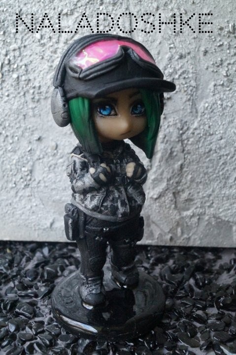 Ela ( RainbowSixSiege ) мой handmade - Моё, Tom Clancy’s Rainbow Six Siege, Tom Clancy’s Rainbow Six: Осад, Ручная работа, Game Art, Anime Art, Chibi, Длиннопост, Чиби