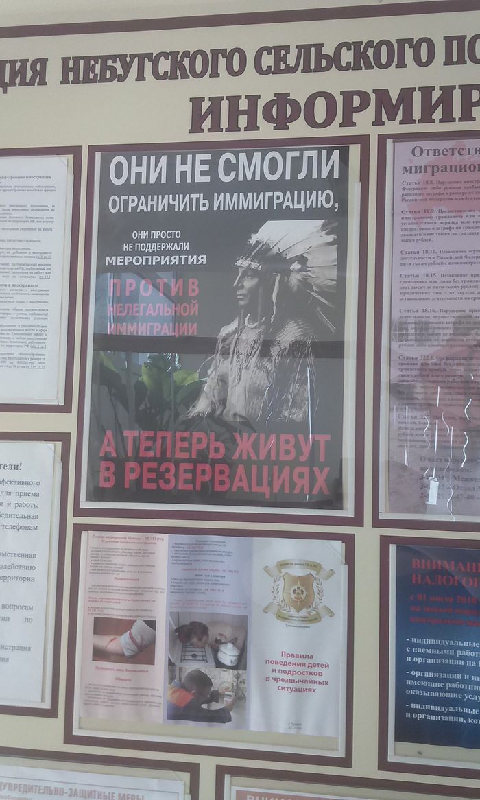 Here Moscow is not fighting, but Nebug even has an agitation poster! - Migrants, Nebug, Moscow, Agitation, Indians, Reservation