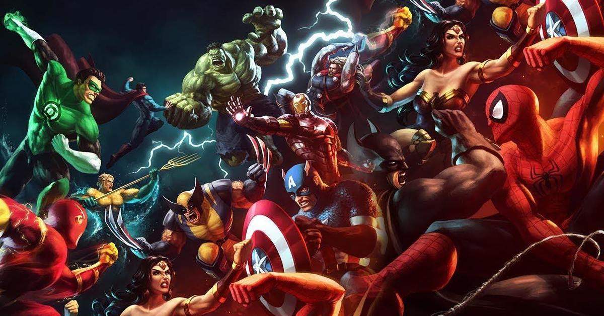 Тайна сильнее героя. Marvel vs DC. Комиксы Марвел и ДС. DC Comics против Marvel. Марвел vs DC.