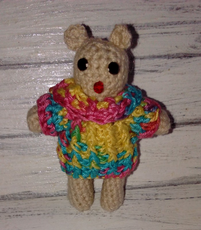 Knitted bear - My, The Bears, , , Toys, Knitted toys, Design, , Longpost