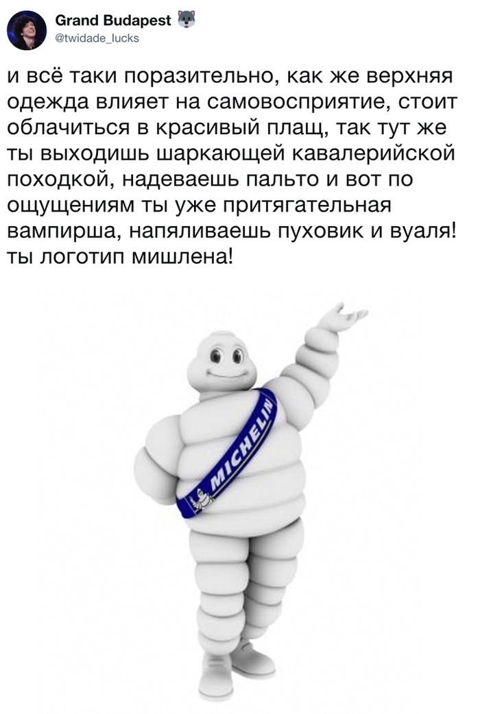 Когда одел пуховик - Michelin, Пуховик, Twitter