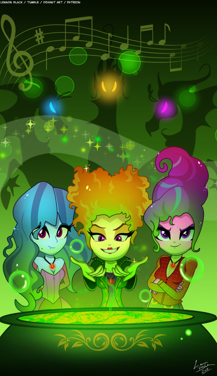 Under Our Spell My Little Pony, , Equestria Girls, Sonata, Adagio Dazzle, Aria Blaze, , , Lennonblack, - ()