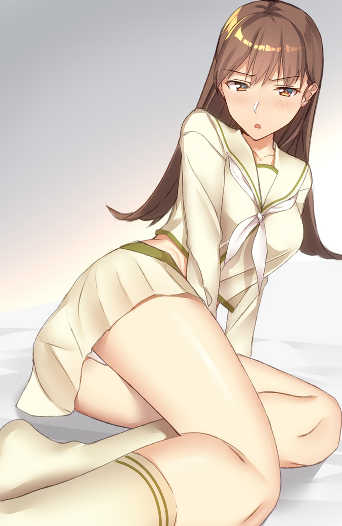 Kanmusu (художник: Pallad) - NSFW, Kantai Collection, Аниме, Anime Art, Ooi, Urakaze, Tanikaze, Isokaze, Hayashimo, Длиннопост