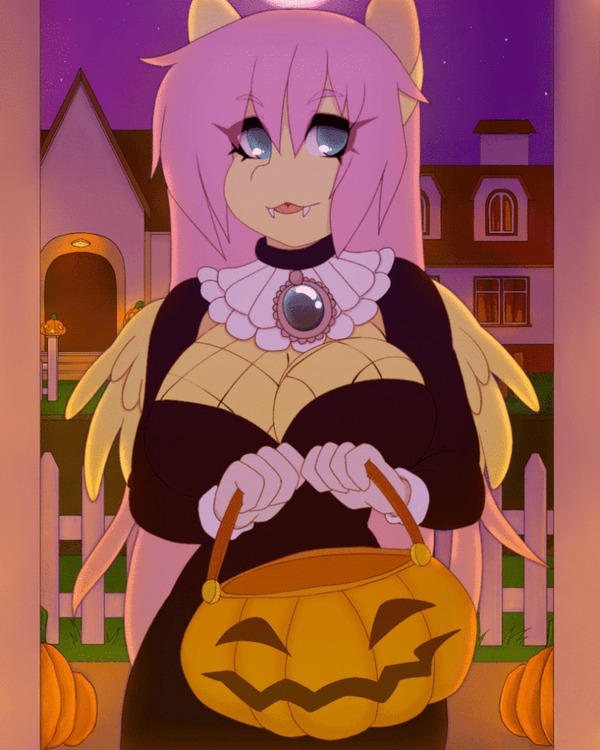 Hot Halloween Night My Little Pony, Fluttershy, Derpy Hooves, , , MLP Edge, , 