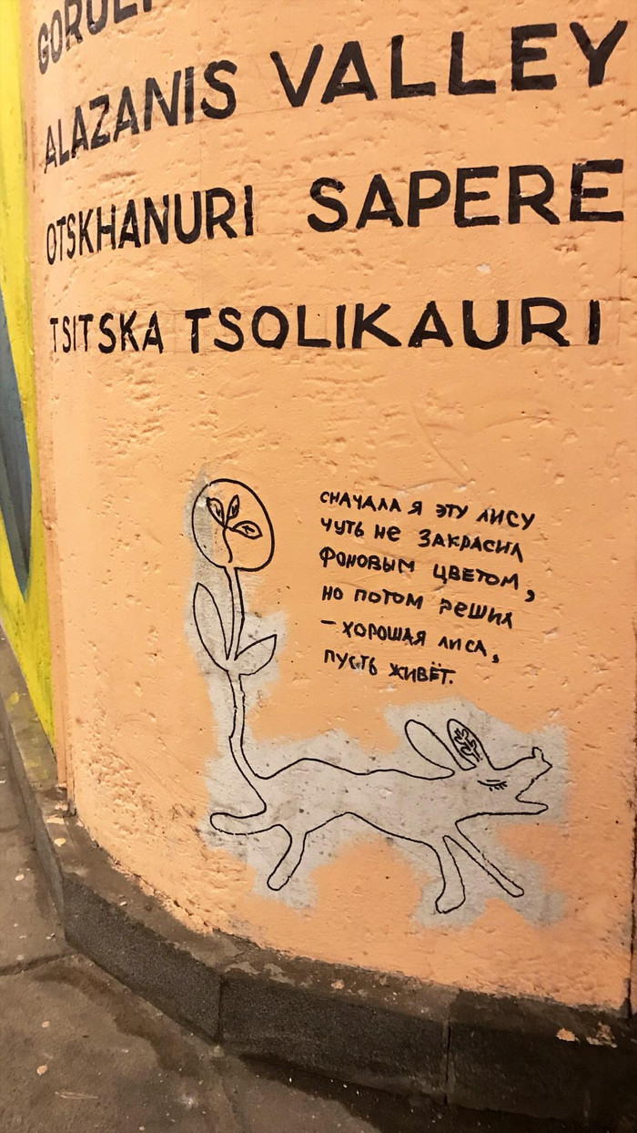 Fox rescued - Tbilisi, Graffiti, Fox