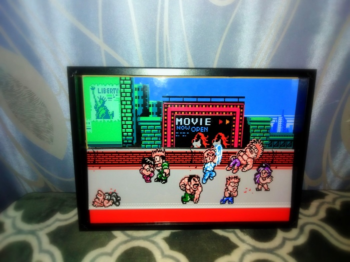 Diorama based on the game Mighty Final Fight on NES - My, Diorama, Nes, , Pixel Art, With your own hands, Computer games, Longpost