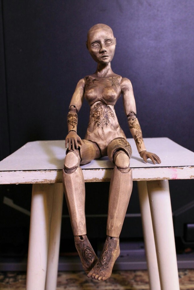 Wooden doll. - My, Needlework without process, Doll, Jointed doll, Longpost