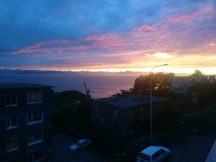 Sunset from the window. No filters - My, View, Kamchatka, beauty