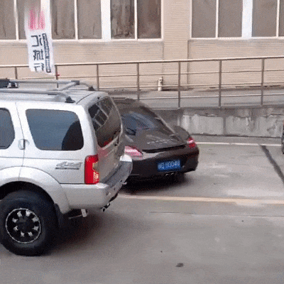 Well, the audacity - Impudence, GIF, Auto, Parking, Staging, China