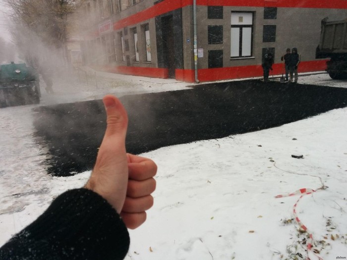 The head of Bashkiria proposed to legally ban asphalt laying in winter - Society, Russia, Road works, Asphalt, Winter, Bashkirs, Bashkortostan, TASS