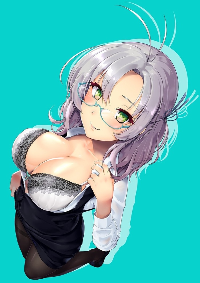 Kinugasa - NSFW, Kantai collection, Kinugasa, Etty, Underwear, Anime art, Anime, Art, Glasses