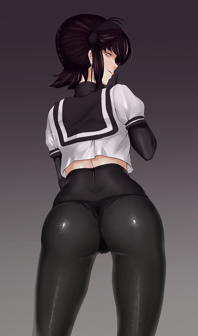 Hatsuzuki - NSFW, Kantai collection, Hatsuzuki, Etty, Tights, Anime art, Anime, Art