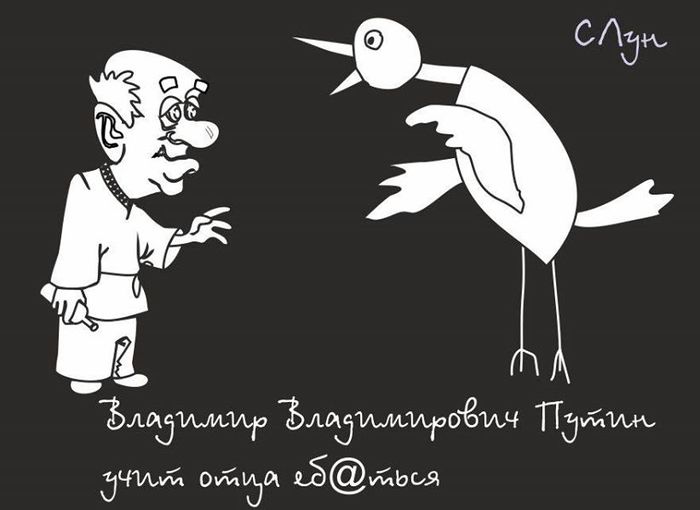 A bird named Vladimir Vladimirovich - My, Caricature, Cartoon, Politics, Vladimir Putin, , Russia, Longpost