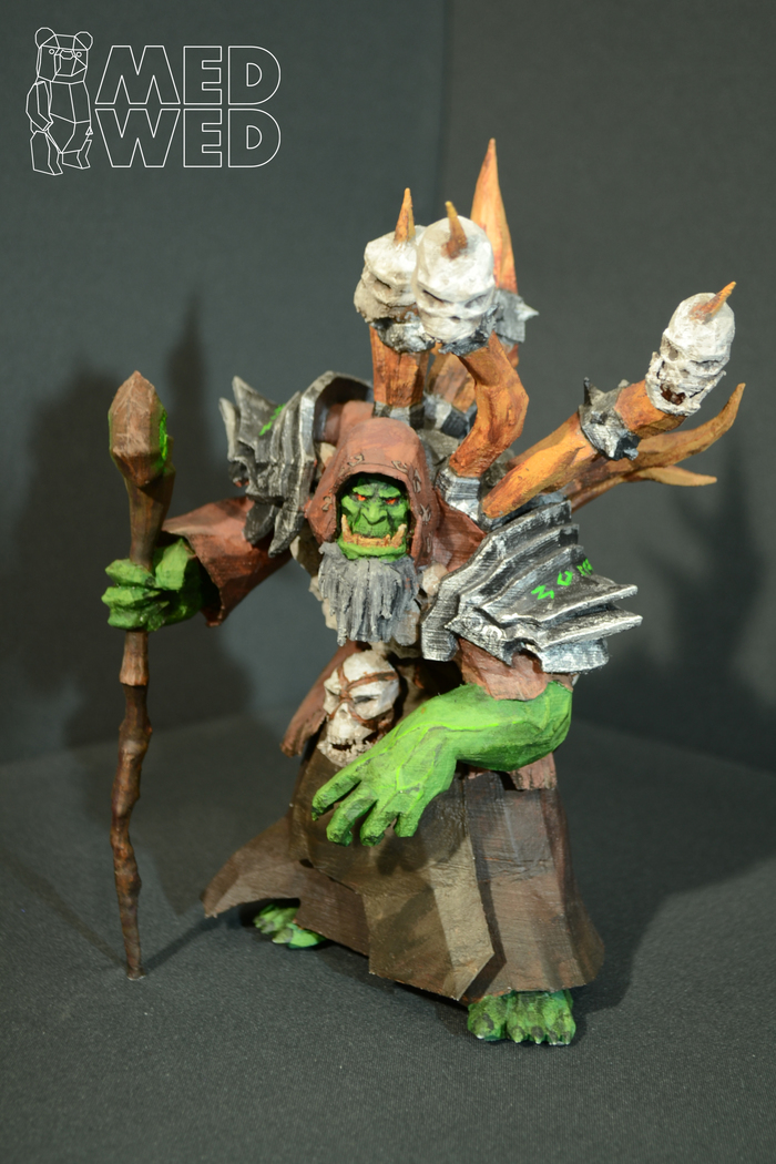 Gul'dan. printing on a 3D printer - My, , 3D печать, Longpost, World of warcraft, , Guldan