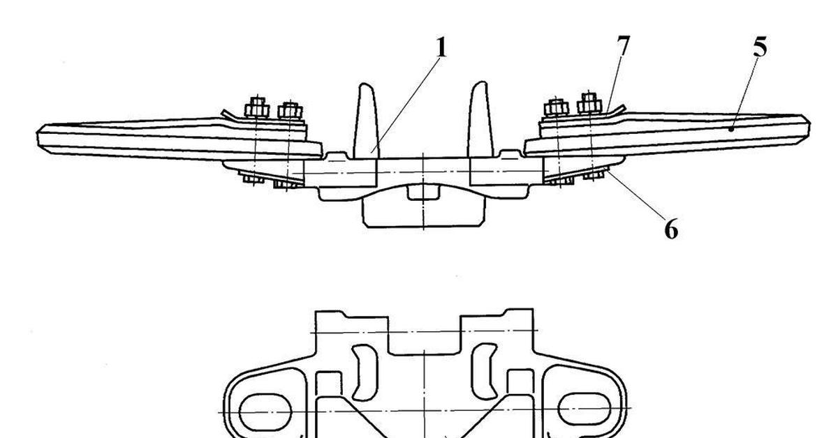 Звено гусеницы чертеж