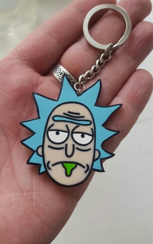 Keychain made of polymer clay Rick Sanchez from the animated series Rick and Morty. Master Class. - My, Polymer clay, Rick and Morty, Handmade, Keychain, With your own hands, Longpost