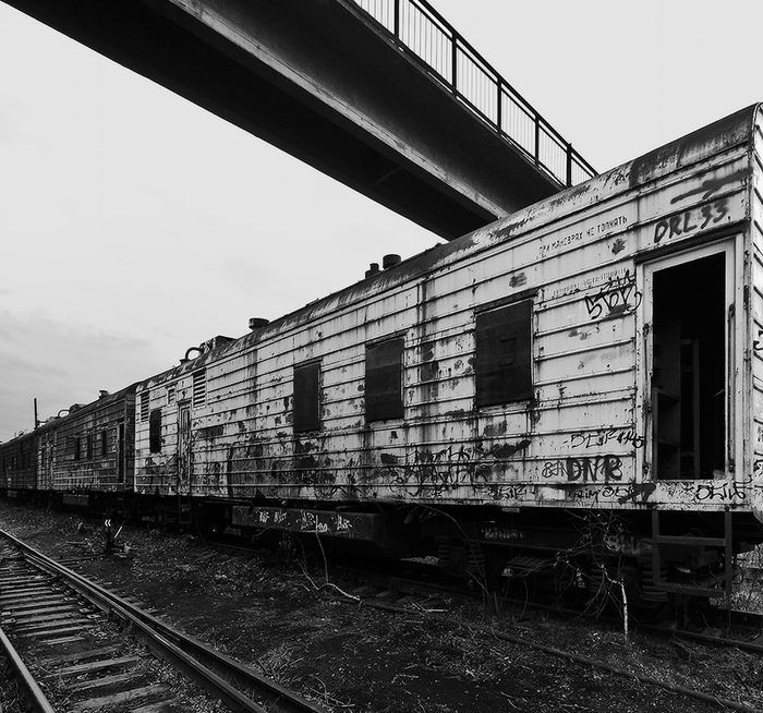 Trains - My, A train, Black and white, Arthouse
